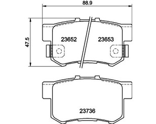 Колодки тормозные задние дисковые к-кт для Honda CR-V 2007-2012 новый