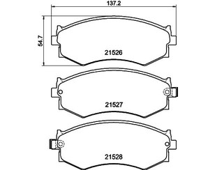 Колодки тормозные передние к-кт для Hyundai Matrix 2001-2010 новый