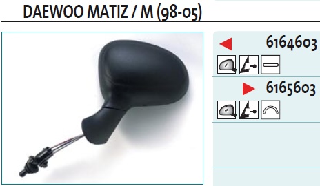 Зеркало левое механическое