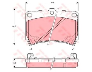 Колодки тормозные передние к-кт для Mazda Demio (DW) 1996-2002 новый