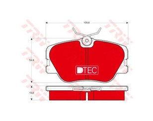 Колодки тормозные передние к-кт для Mercedes Benz W201 1982-1993 новый