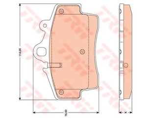 Колодки тормозные передние к-кт для Porsche Cayman (987) 2005-2012 новый