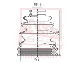 Пыльник ШРУСа (к-кт) для Mazda Mazda 5 (CR) 2005-2010 новый