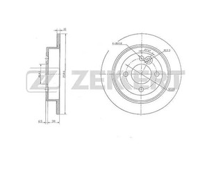 Диск тормозной задний для Mini R50 2000-2007 новый