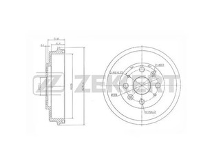 Барабан тормозной для Mazda Demio (DW) 1996-2002 новый