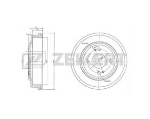 Барабан тормозной для Honda Civic 1991-1995 новый