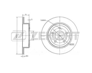 Диск тормозной задний для Chrysler Voyager/Caravan (RG/RS) 2000-2008 новый