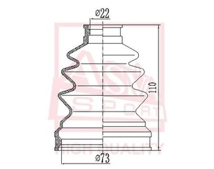 Пыльник ШРУСа (к-кт) для Subaru SVX 1992-1997 новый