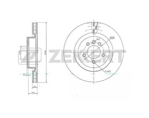 Диск тормозной передний вентилируемый для Land Rover Range Rover Sport 2005-2012 новый