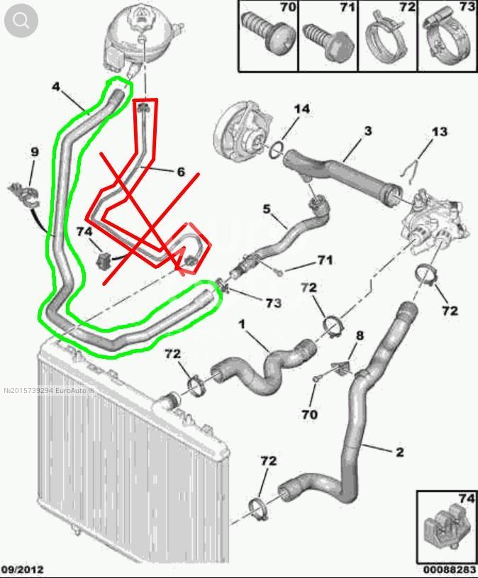 Пежо 408 схема системы охлаждения