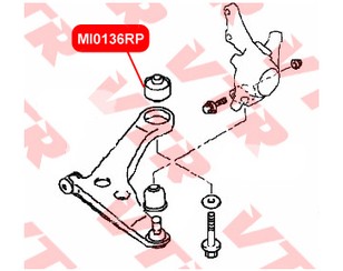 Сайлентблок переднего рычага задний для Mitsubishi Lancer (CS/Classic) 2003-2008 новый