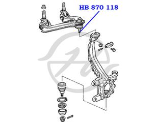 Опора шаровая верхняя передней подвески для Honda Accord VI 1998-2002 новый