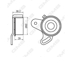 Ролик-натяжитель ремня ГРМ для Hyundai Getz 2002-2010 новый