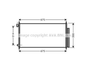 Радиатор кондиционера (конденсер) для Honda Accord VII 2003-2008 новый