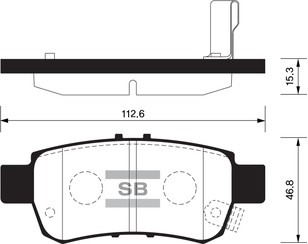 Колодки тормозные задние дисковые к-кт для Honda Odyssey III 2003-2010 новый