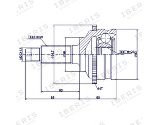 ШРУС наружный передний для Mazda Xedos-6 1992-1999 новый