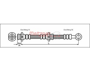 Шланг тормозной задний для Nissan Almera N15 1995-2000 новый