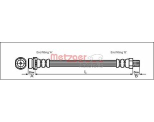 Шланг тормозной задний для Ford Mondeo III 2000-2007 новый