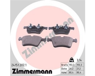 Колодки тормозные передние к-кт для Mercedes Benz W164 M-Klasse (ML) 2005-2011 новый