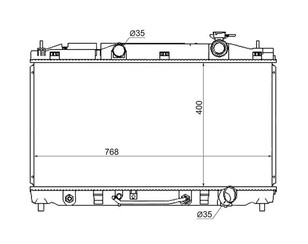 Радиатор основной для Lexus ES (SV40) 2006-2012 новый