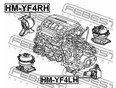Опора двигателя правая FEBEST HM-YF4RH