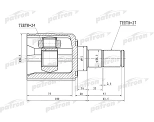 ШРУС внутренний передний 27 для Hyundai ix35/Tucson 2010-2015 новый