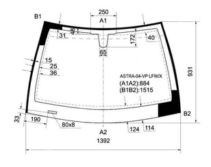 Стекло лобовое (ветровое) для Opel Astra H / Family 2004-2015 новый