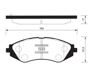 Колодки тормозные передние к-кт для Daewoo Gentra II 2013-2015 новый