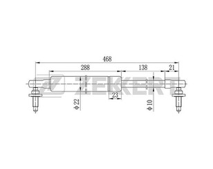 Амортизатор крышки багажника для Jeep Grand Cherokee (WJ, WG) 1999-2004 новый