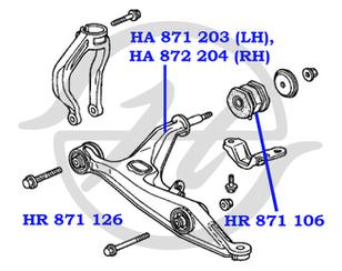 Рычаг передний нижний левый для Honda CR-V 1996-2002 новый