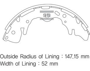 Колодки барабанные к-кт для Hyundai H-200 1997-2007 новый