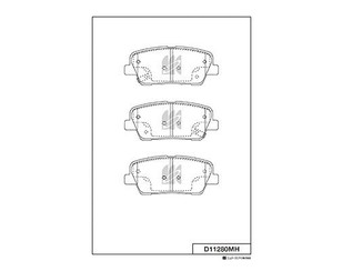 Колодки тормозные задние дисковые к-кт для Kia Mohave 2009> новый