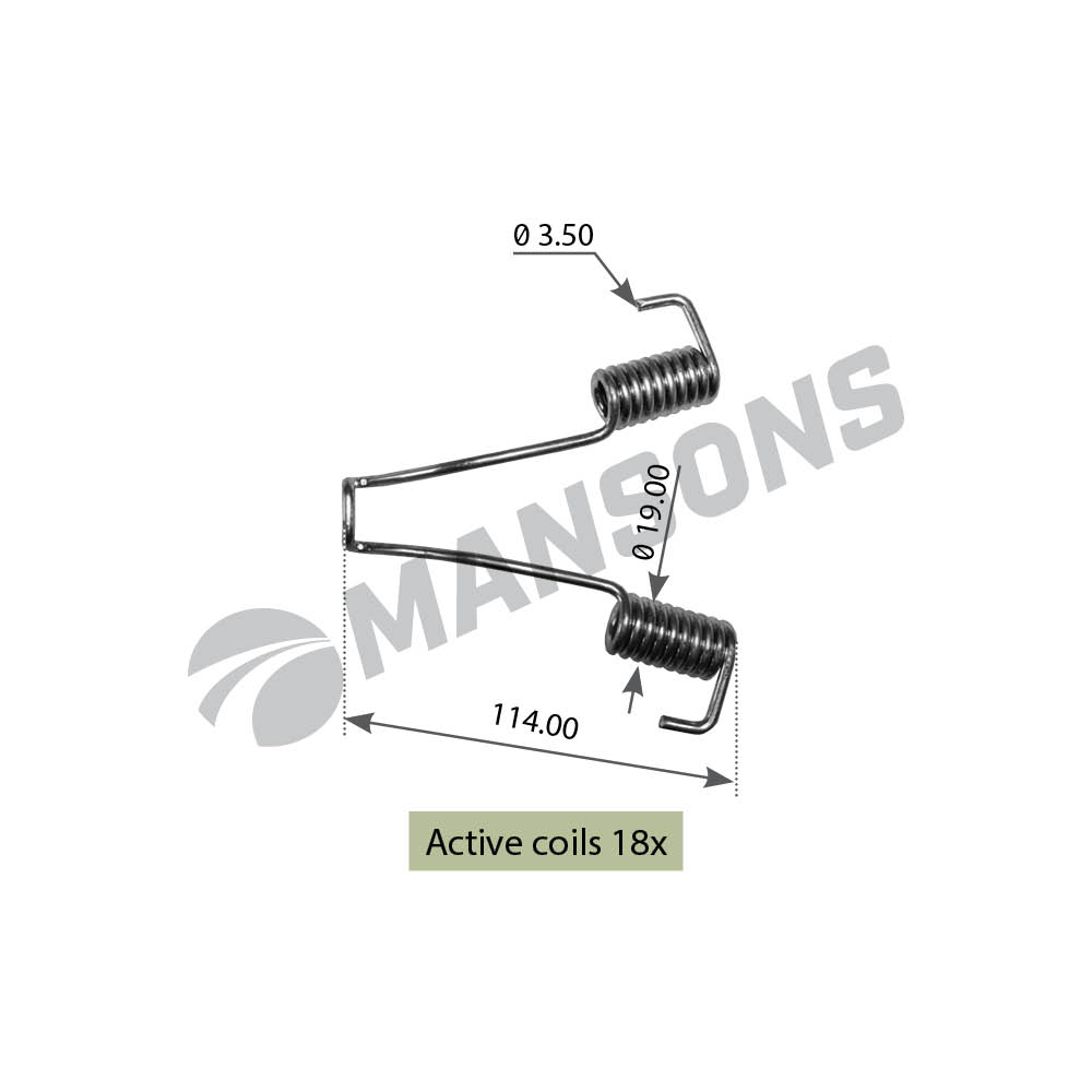 SPR0024 Mansons Пружина (тормозная) от производителя по спец цене купить в  Ростове-на-Дону