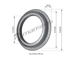 Сальник ступицы для MAN 4-Serie TGA 2000-2008 новый