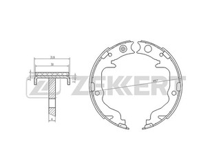 Колодки ручного тормоза к-кт для Jeep Compass (MK49) 2006-2016 новый