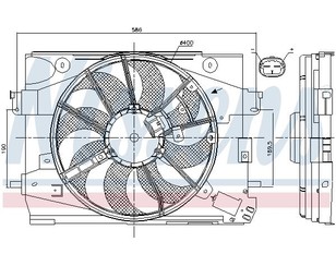 Вентилятор радиатора для Renault Dokker 2012> новый