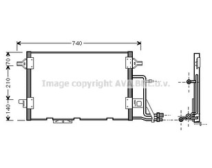 Радиатор кондиционера (конденсер) для Audi A6 [C5] 1997-2004 новый