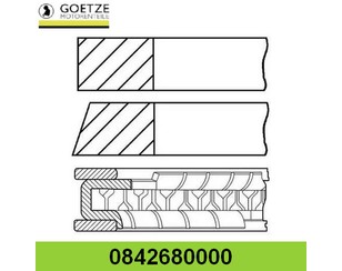 Кольца поршневые к-кт на 1 цилиндр для Daewoo Matiz (M100/M150) 1998-2015 новый