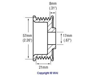 Шкив генератора для Lexus SC430 2001-2010 новый