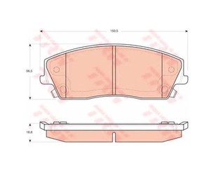 Колодки тормозные передние к-кт для Chrysler 300C 2004-2010 новый