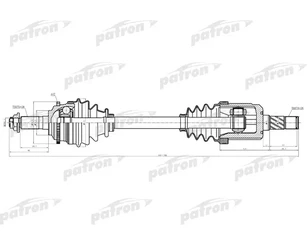 Полуось передняя левая для Mazda Mazda 6 (GG) 2002-2007 новый