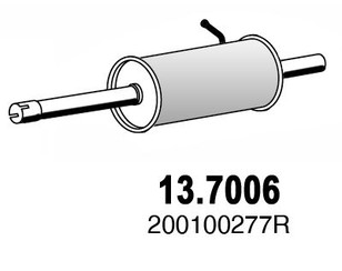 Глушитель основной для Renault Sandero 2009-2014 новый