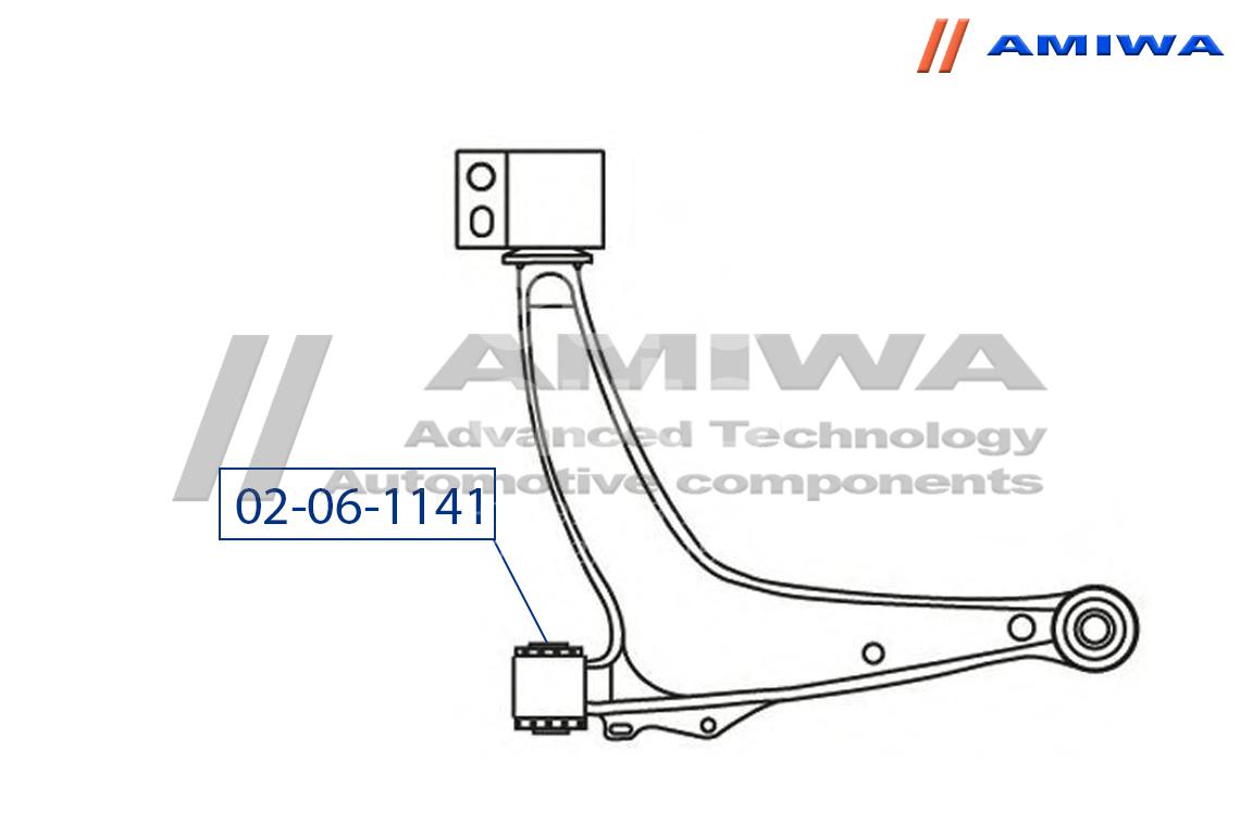 02-06-1141 Amiwa Сайлентблок переднего рычага от производителя по спец цене  купить в Череповце