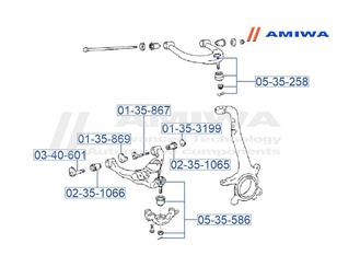 Сайлентблок переднего рычага для Lexus GX470 2002-2009 новый