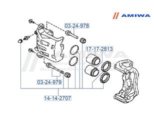 Направляющая суппорта для Nissan King Cab D22 1998-2012 новый