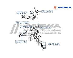 Опора шаровая верхняя передней подвески для Mitsubishi Pajero/Montero III (V6, V7) 2000-2006 новый