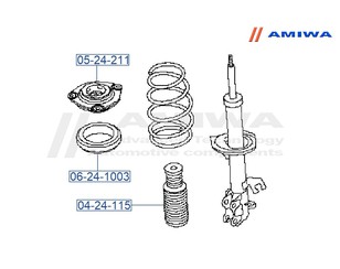 Подшипник опоры переднего амортизатора для Nissan Qashqai (J10) 2006-2014 новый