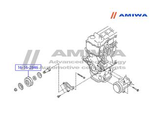 Ролик-натяжитель ручейкового ремня для Nissan Note (E11) 2006-2013 новый