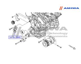 Ролик-натяжитель для Nissan Murano (Z51) 2008-2015 новый