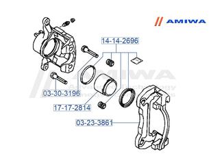 Поршень переднего суппорта для Mitsubishi L200 (KK/KL) 2015> новый